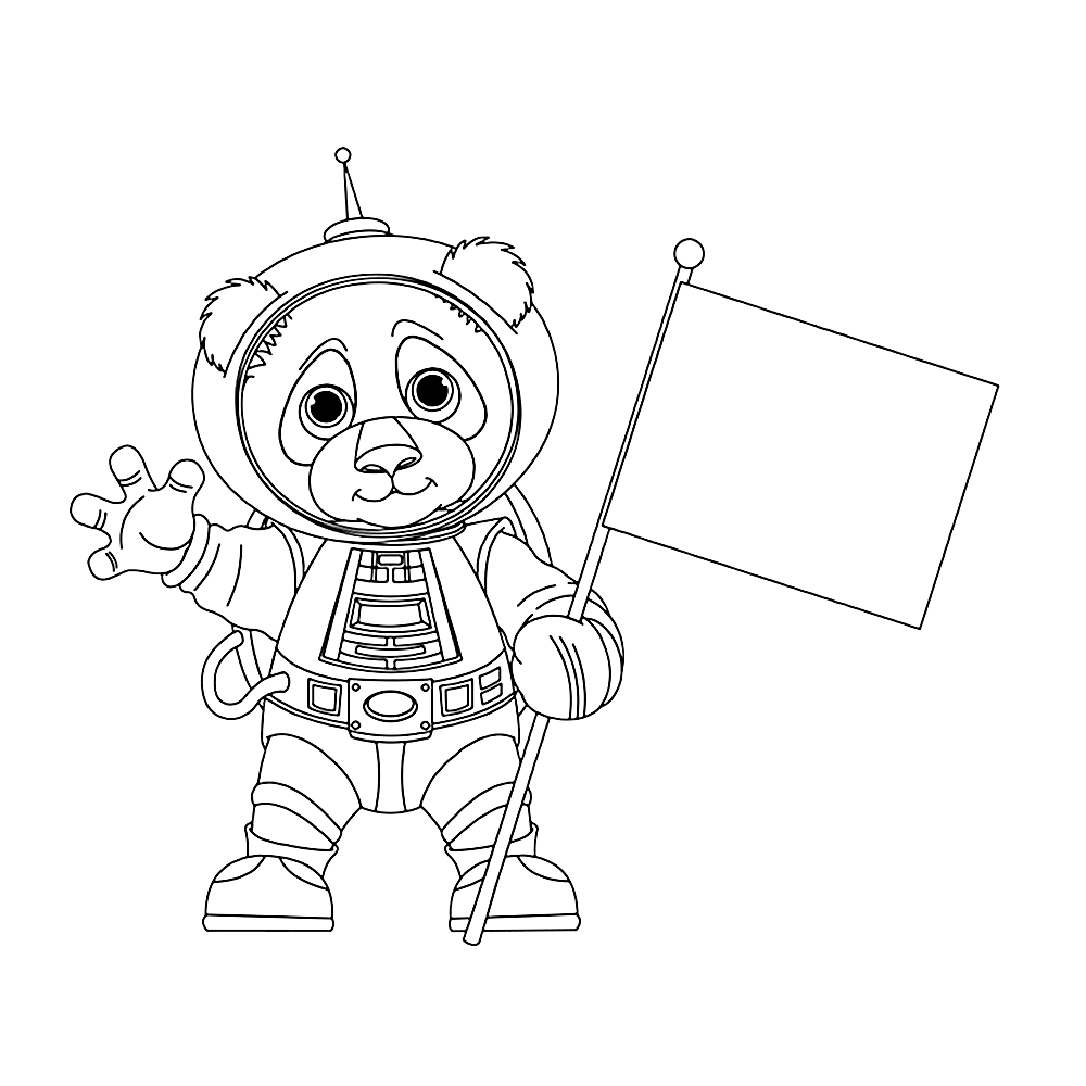 Plansa de colorat cu Panda 10 2